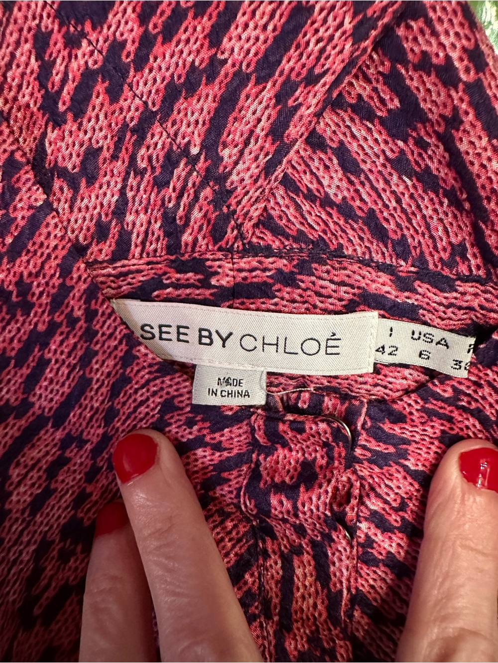 $468 Retail %100 Silk See By Chloe Babydoll Top - Picture 4 of 7